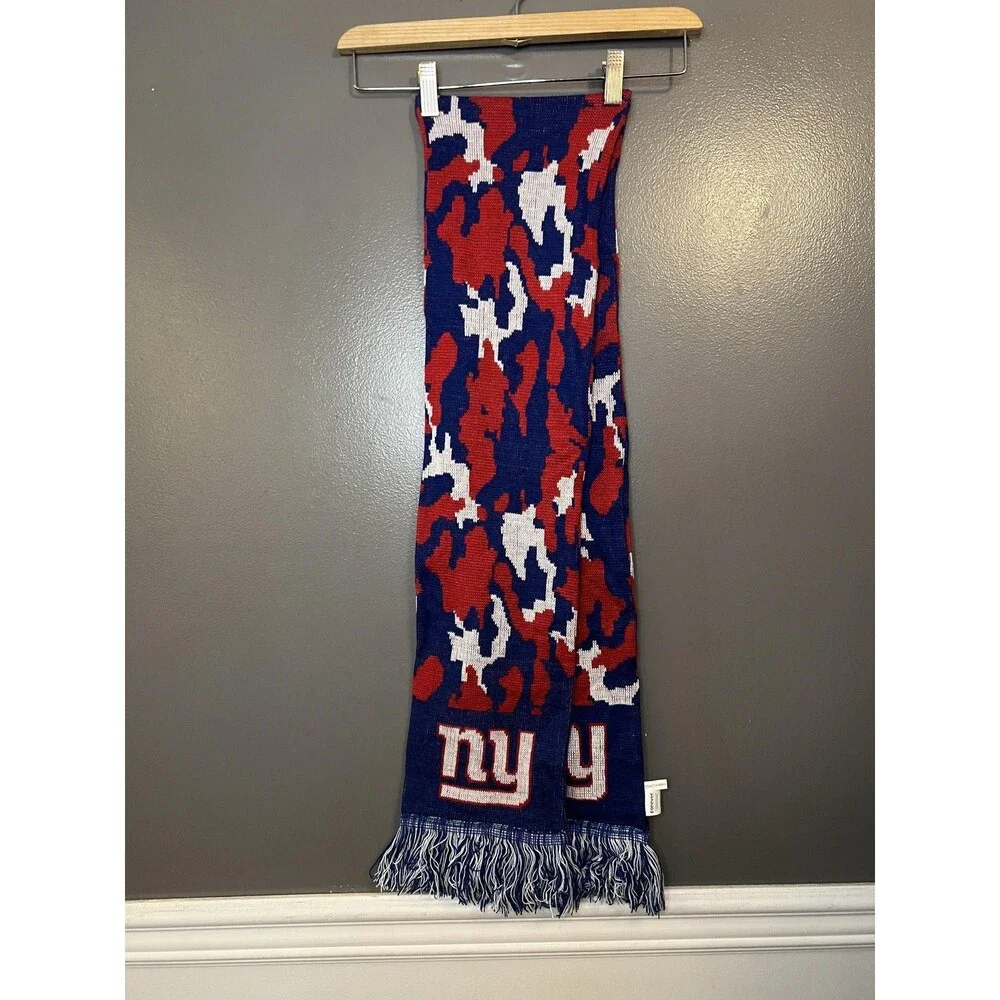 New York Giants Scarf Mens One Size Blue Red NFL Football Forever Collectibles